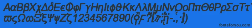 Naxosbi Font – Black Fonts on Blue Background