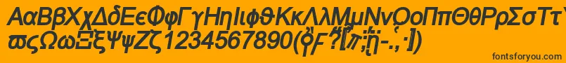 Naxosbi Font – Black Fonts on Orange Background