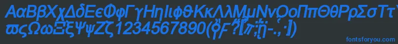Naxosbi Font – Blue Fonts on Black Background