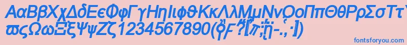Naxosbi Font – Blue Fonts on Pink Background