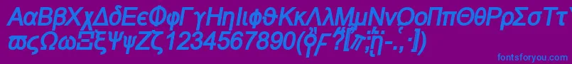 Naxosbi Font – Blue Fonts on Purple Background