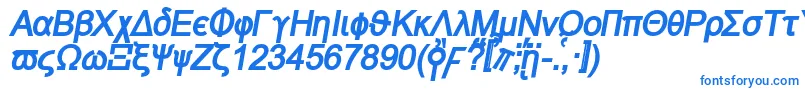 Naxosbi Font – Blue Fonts on White Background