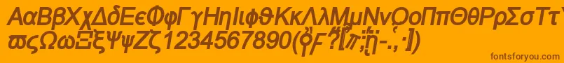 Naxosbi Font – Brown Fonts on Orange Background