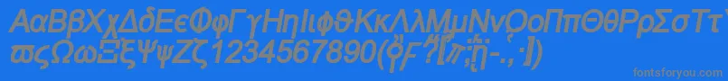 Naxosbi Font – Gray Fonts on Blue Background
