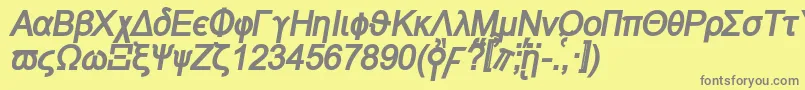 Naxosbi Font – Gray Fonts on Yellow Background