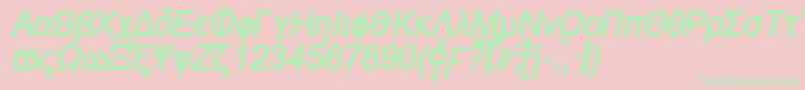 Naxosbi Font – Green Fonts on Pink Background