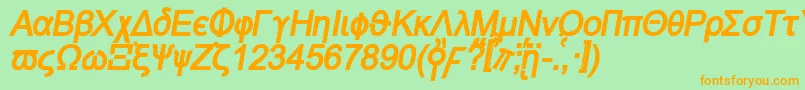 Naxosbi Font – Orange Fonts on Green Background
