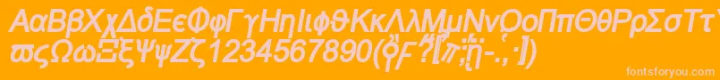 Naxosbi Font – Pink Fonts on Orange Background