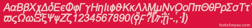 Naxosbi Font – Pink Fonts on Red Background