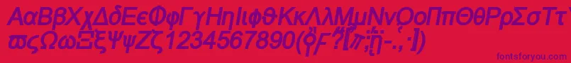 Naxosbi Font – Purple Fonts on Red Background