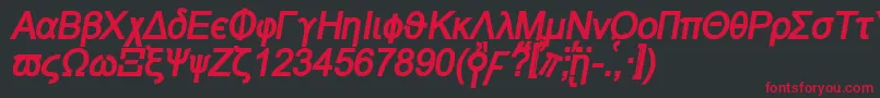 Naxosbi Font – Red Fonts on Black Background