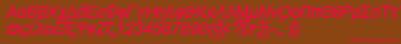 Naxosbi Font – Red Fonts on Brown Background