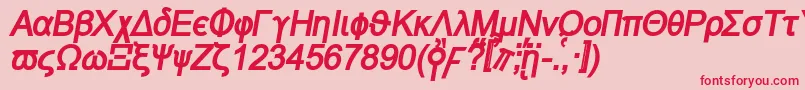Naxosbi Font – Red Fonts on Pink Background
