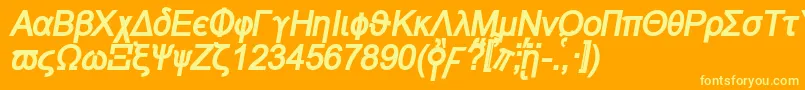 Naxosbi Font – Yellow Fonts on Orange Background
