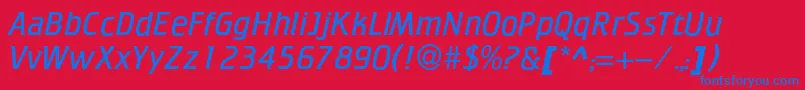 Cricketlightc Font – Blue Fonts on Red Background