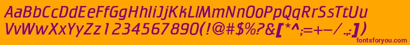 Cricketlightc Font – Purple Fonts on Orange Background