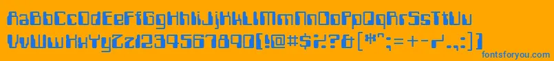 ComputerfontRegular Font – Blue Fonts on Orange Background
