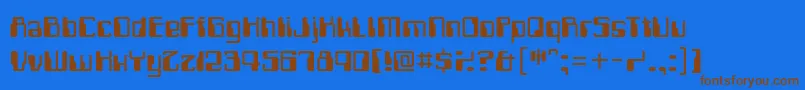 ComputerfontRegular Font – Brown Fonts on Blue Background