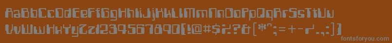 ComputerfontRegular-Schriftart – Graue Schriften auf braunem Hintergrund