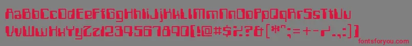 ComputerfontRegular Font – Red Fonts on Gray Background