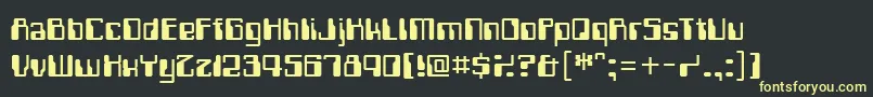 ComputerfontRegular Font – Yellow Fonts on Black Background