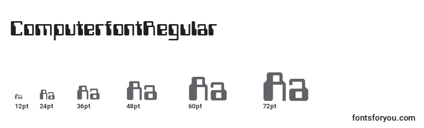 Размеры шрифта ComputerfontRegular