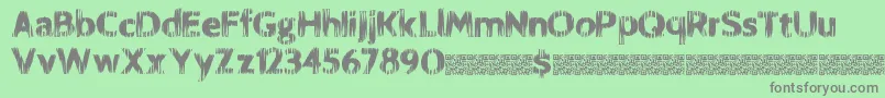 Fireblock Font – Gray Fonts on Green Background