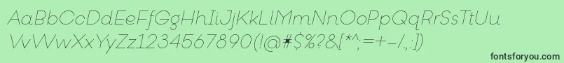 GoeslimItalic Font – Black Fonts on Green Background