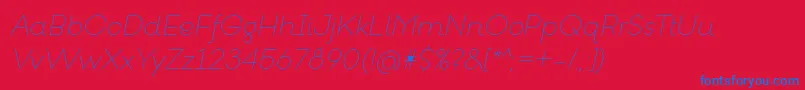 Шрифт GoeslimItalic – синие шрифты на красном фоне