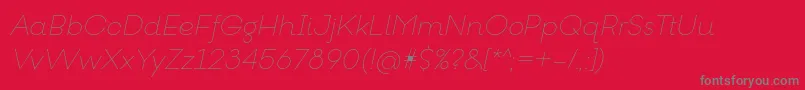 GoeslimItalic Font – Gray Fonts on Red Background