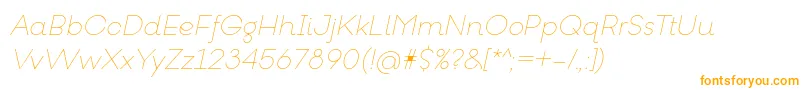 GoeslimItalic Font – Orange Fonts on White Background