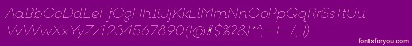 GoeslimItalic Font – Pink Fonts on Purple Background