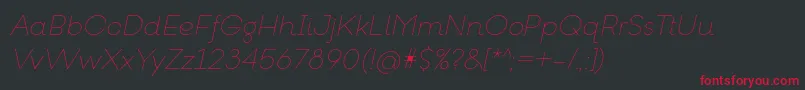 GoeslimItalic Font – Red Fonts on Black Background