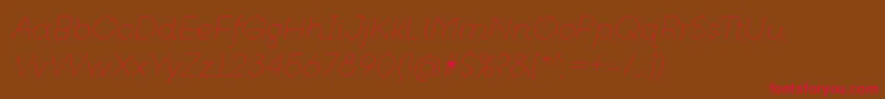 GoeslimItalic Font – Red Fonts on Brown Background