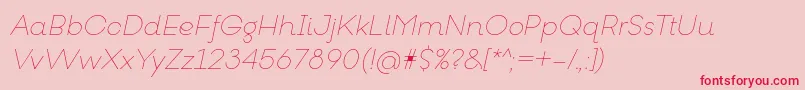 GoeslimItalic Font – Red Fonts on Pink Background