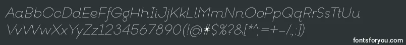 Шрифт GoeslimItalic – белые шрифты на чёрном фоне