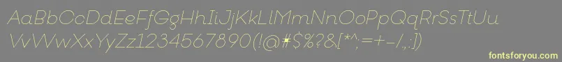 GoeslimItalic Font – Yellow Fonts on Gray Background