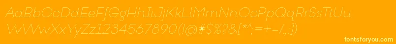 GoeslimItalic Font – Yellow Fonts on Orange Background
