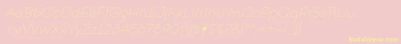 GoeslimItalic Font – Yellow Fonts on Pink Background