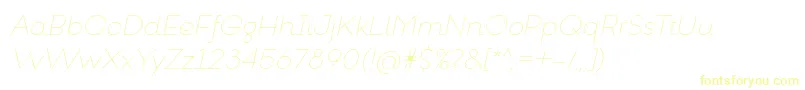 GoeslimItalic-Schriftart – Gelbe Schriften