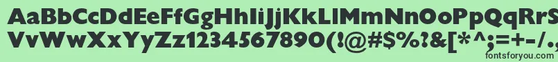 フォントGillsansstdExtrabolddisp – 緑の背景に黒い文字