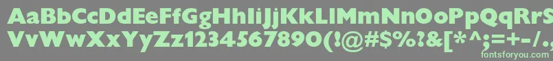 GillsansstdExtrabolddisp Font – Green Fonts on Gray Background