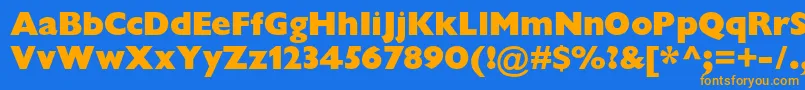 GillsansstdExtrabolddisp Font – Orange Fonts on Blue Background