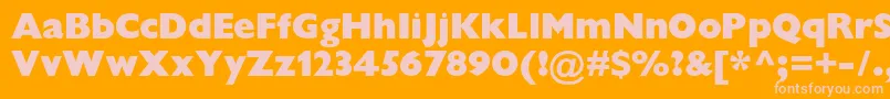 GillsansstdExtrabolddisp Font – Pink Fonts on Orange Background