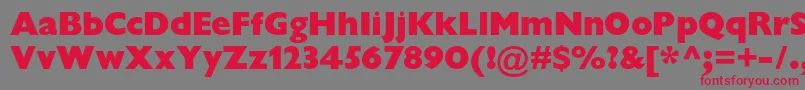 GillsansstdExtrabolddisp Font – Red Fonts on Gray Background