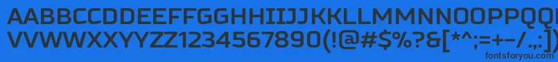 RussoSansBold Font – Black Fonts on Blue Background