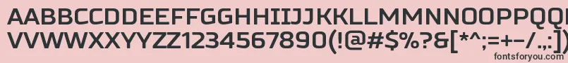 フォントRussoSansBold – ピンクの背景に黒い文字