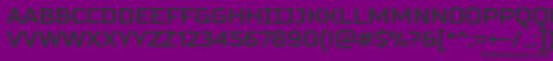 フォントRussoSansBold – 紫の背景に黒い文字