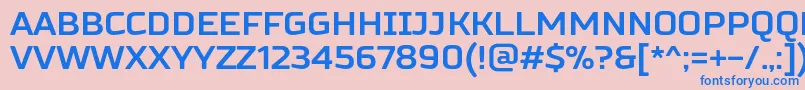 フォントRussoSansBold – ピンクの背景に青い文字