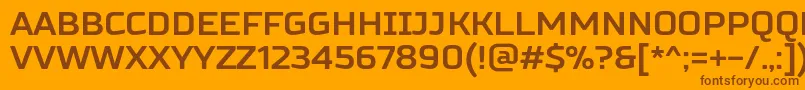 Шрифт RussoSansBold – коричневые шрифты на оранжевом фоне